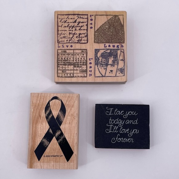 Lot of 15 Stamps Stampin Up Flowers Words Love Tree Bird Ribbon Dessert Crafting - Picture 10 of 11